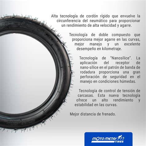 Motometa Detalles Llanta Para Motocicleta 120 70 12 58J 6PR Tubeless