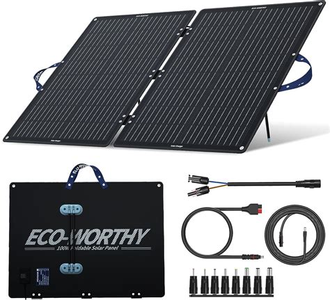 Eco Worthy Pannello Solare Pieghevole Portatile W Con Supporto