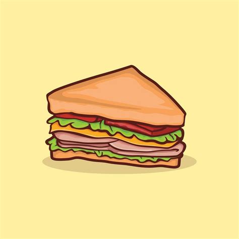 Sandwich Icon Isolated Vector Illustration Vector Illustration