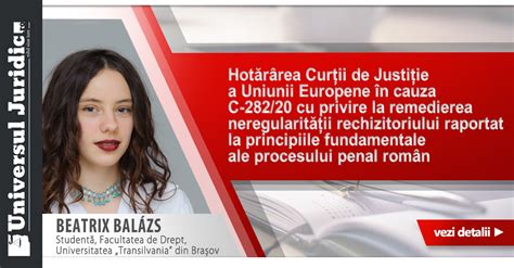 Hot R Rea Cur Ii De Justi Ie A Uniunii Europene N Cauza C Cu