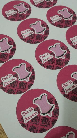 Adesivo Brigadeiro Chá de Lingerie Elo7 Produtos Especiais