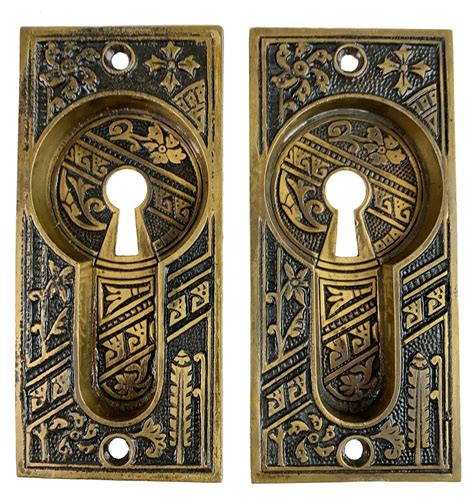 Historic Houseparts Inc Antique Pocket Door Hardware Pair Antique Cast Bronze Pocket Door