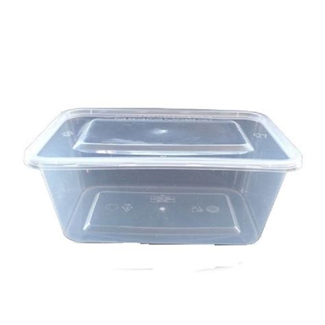 Transparent Rectangle Shape Disposable Eco Friendly Plastic Container