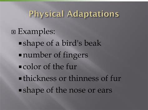 PPT - Physical Adaptations PowerPoint Presentation, free download - ID ...