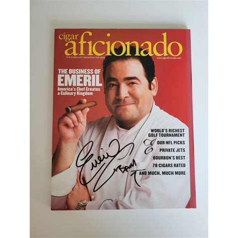 Emeril Lagasse Cigar Aficionado Magazine Signed Awesome Artifacts