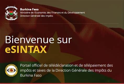 Télédéclaration La DGI présente eSINTAX aouaga Photos