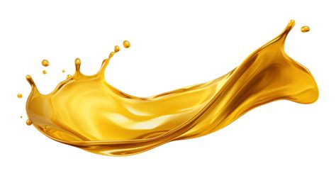 Ai Generated Golden Oil Splash Cut Out 36055187 Png