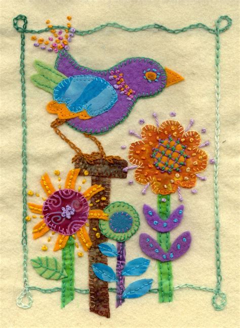 Peggy Turchette 365 Birds Wool Applique Quilts Felt Embroidery Wool