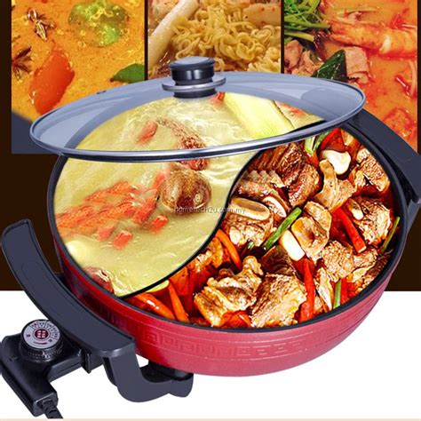 Steamboat Pot W V Electric Hot Pot Double Soup Pots Shabu Cookware Kitchen Indoor