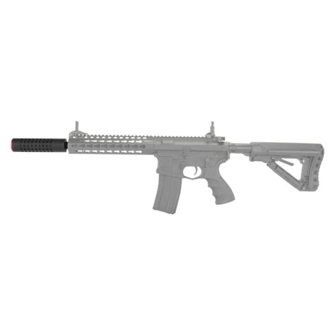 Silenciador Airsoft Furado 38mm X 150mm Rosca 14mm CCW