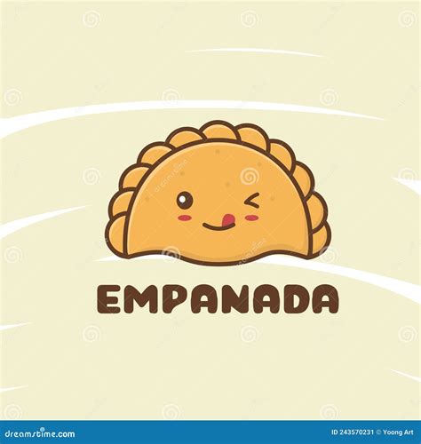 Cute Empanada Mascot Character Stock Vector Illustration Of Emoji