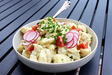 Sund Kold Kartoffelsalat Med Nye Danske Kartofler