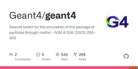 Github Geant Geant Geant Toolkit For The Simulation Of The