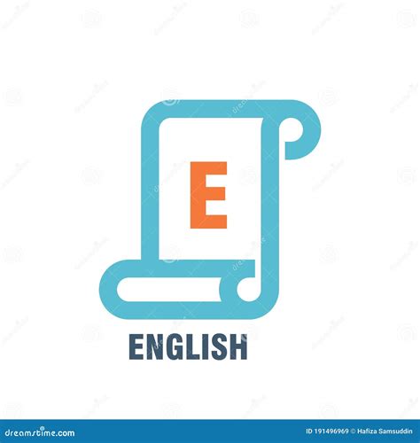 English Subject Icon Vector Illustration Decorative Design Stock