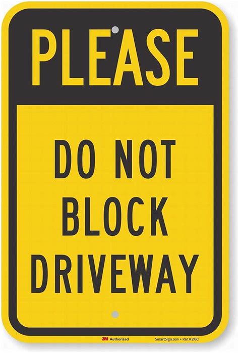 Wall Art Decor Please Do Not Block Driveway Warning Tin Signs Metal