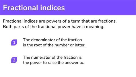 Fractional Indices - GCSE Maths - Steps, Examples & Worksheet