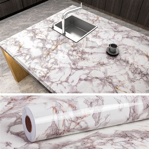 Veelike White Grey Marble Contact Paper Veelike