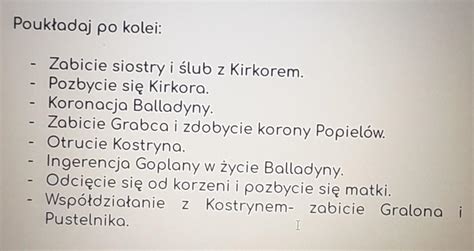 B Agam Potrzebuj Na Ju Pouk Adaj Po Kolei Zabicie Siostry I Lub Z