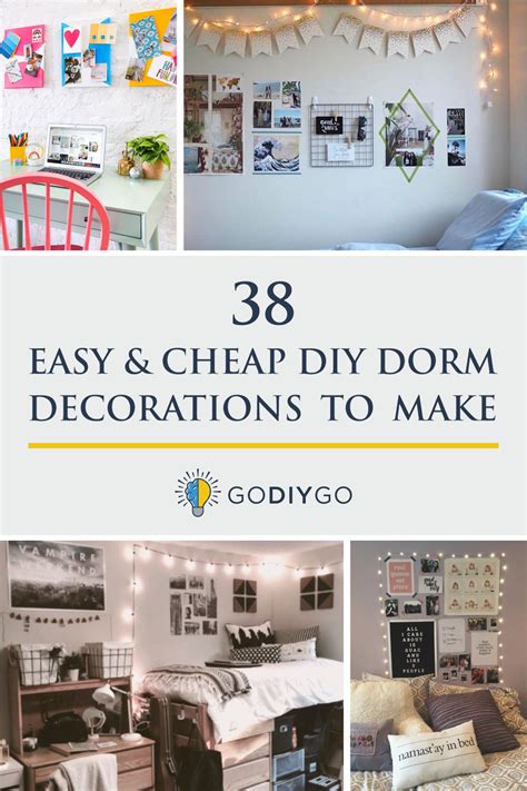 38 Easy And Cheap Diy Dorm Decorations To Make ~ Godiygo Com