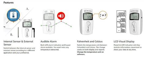 Elitech Rc Temperature Data Logger With External Temp Sensor Audio