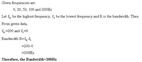 Solved What Is The Bandwidth Of A Signal That Can Be Decomposed