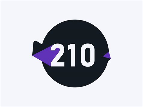 210 Number logo icon design vector image. Number logo icon design ...