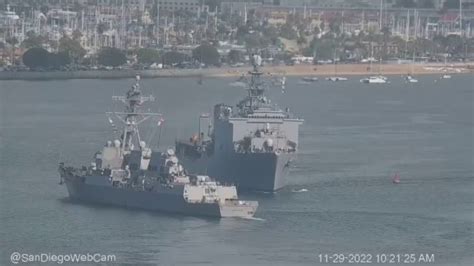 WHD News: US Navy ships nearly collide while moving through San Diego Bay