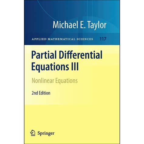 قیمت و خرید کتاب Partial Differential Equations Iii اثر Michael Eugene Taylor انتشارات Springer