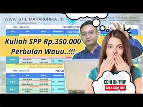 Kuliah Sambil Kerja Hanya 350K Perbulan STIE Mahardhika Surabaya YouTube