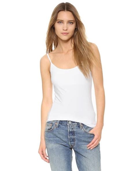 Splendid Cami Tank With Bra In White Lyst