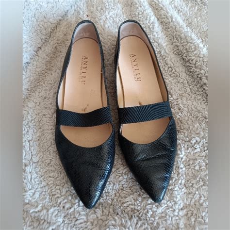 Anyi Lu Shoes Anyi Lu Handmade In Italy Black Ballet Flats Size