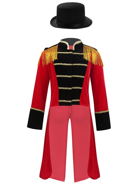 Yizyif Kids Girls Circus Ringmaster Costume Halloween Dress Up Stage