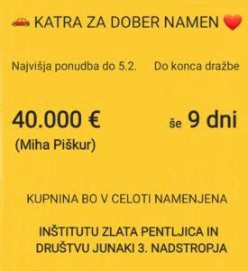 Katra Za Dober Namen Danes Dosegla Novo Najvi Jo Ponudbo Informativni