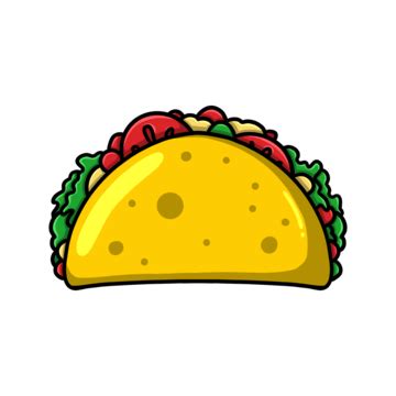 Tacos Clipart Fast Food Cartoon Illustration Tacos Clipart Taco Icon