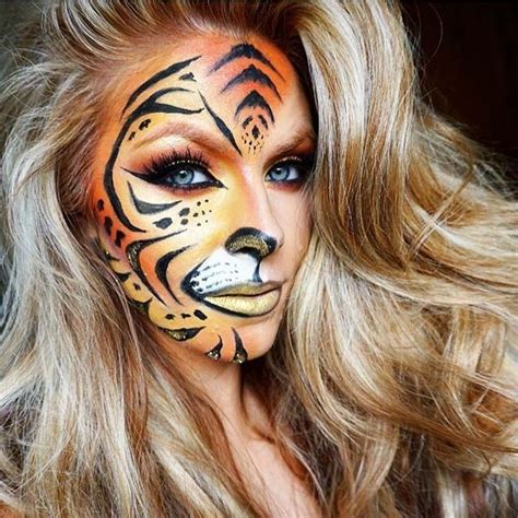 Fierce Tiger Makeup For Halloween Halloween Makeup Looks Tiger