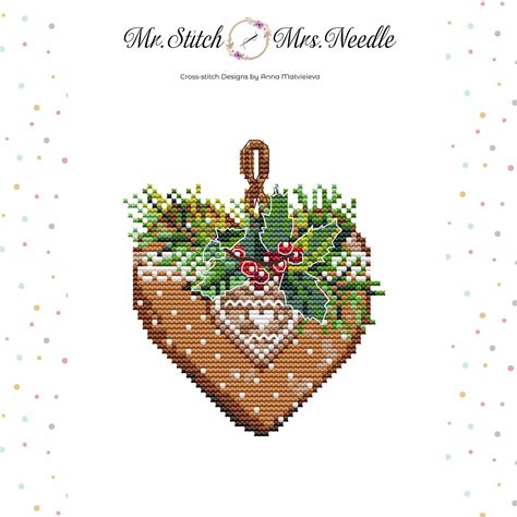 Gingerbread Cookie Cross Stitch Pattern Mini Christmas Etsy