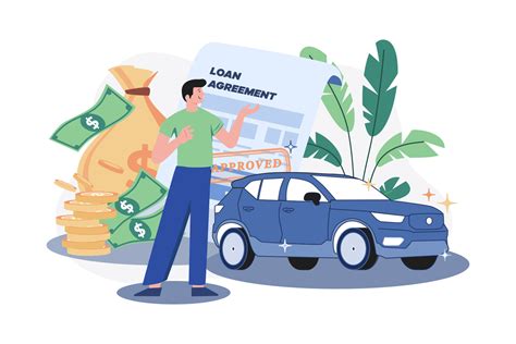 Man Getting A Car Loan Approved 16609790 Vector Art At Vecteezy