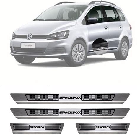 Soleira De A O Inox Escovado Volkswagen Spacefox Space Fox Portas