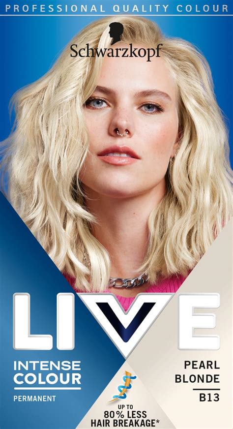Schwarzkopf LIVE Intense Colour B13 Pearl Blonde Permanent Hair Dye Blonde Hair Colour For