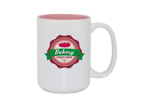 Sublimation 15oz Two Tone Color Mugs Pink Jtrans Heat Press Machine