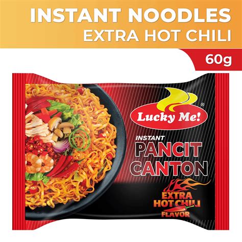 Lucky Me Pancit Canton Instant Noodles Extra Hot Chili 60g NCCC