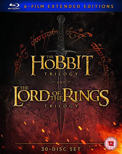 Hobbit Trilogy The Lord Of The Rings Trilogy Extended 30 Blu Ray