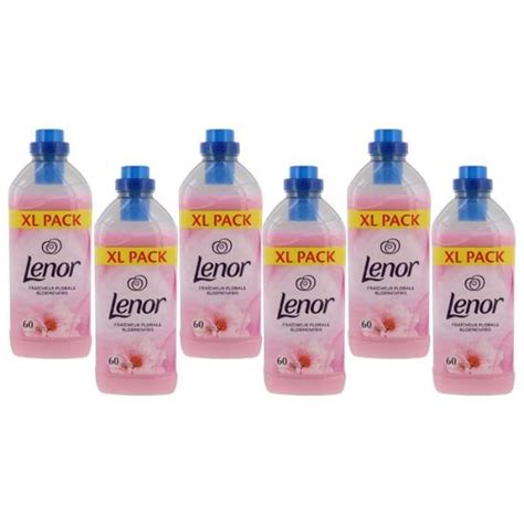 LOT DE 6 ADOUCISSANTS LENOR FRAÎCHEUR FLORAL 6x60 LAVAGES L