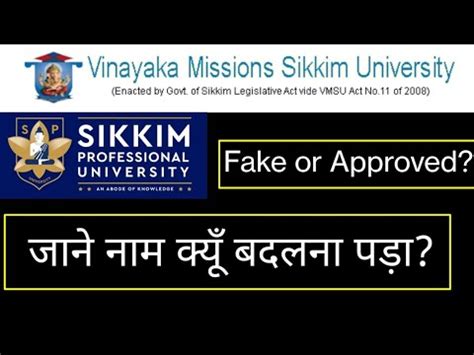 Sikkim Professional University Ugc Approved Or Fake Vinayaka Missions