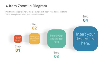 4-Item Zoom In Diagram PowerPoint Template - SlideModel