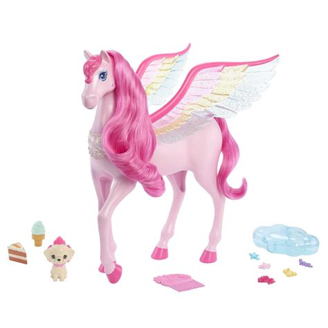 Buy Barbie Pink Barbie Peus With 10 Accessories Including Puppy Winged
