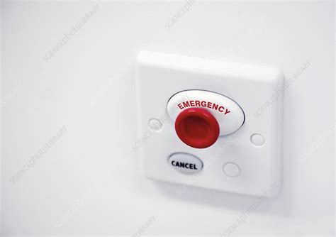 emergency button stock image  science photo library