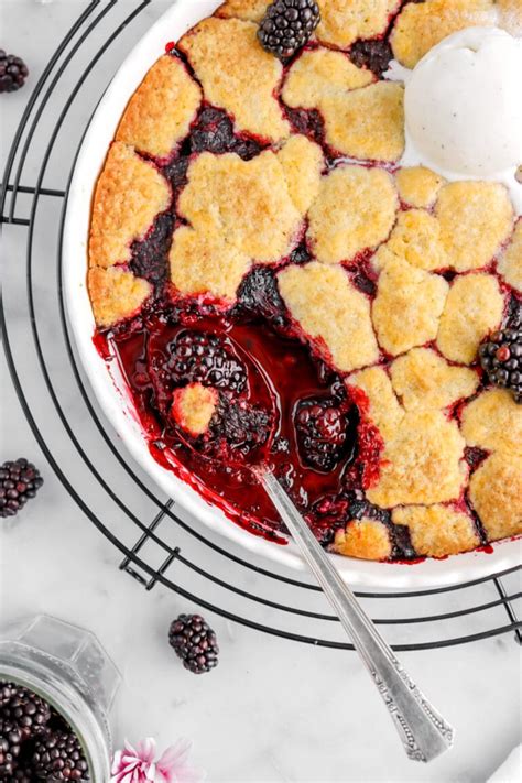 Old Fashioned Blackberry Cobbler Bakers Table