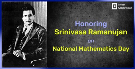 Honoring Srinivasa Ramanujan On National Mathematics Day Global