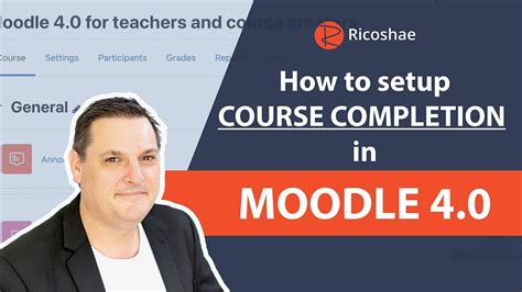 How To Setup COURSE COMPLETION In A MOODLE 4 0 Course YouTube